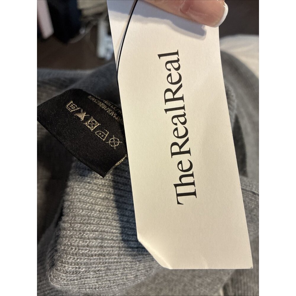 Moncrief Authentic Solid Gray Turtleneck Half Zip… - image 8